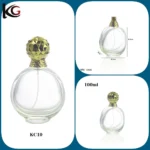 Elegant Gold Zinc Cap Antique Scent Perfume bottle with pump - Image 3
