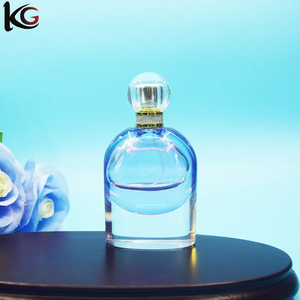 30ML Perfume bottle (1) Custom Oval Shape Thick Bottom Perfume Bottle 100ml from Kuulee Glass - Image 1