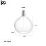Flat Oval Shape Empty Perfume Bottles with Spray Sell in China - Image 3