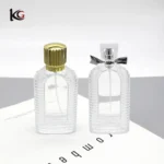 50ml Clear Glass Perfume Atomizer with Threaded Neck & Label Area - Refillable Spray Bottle for Fragrance and Cosmetics - Image 2