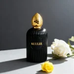 Luxury 100ml Empty Perfume Bottle with Honeycomb Zinc Alloy Cap | Premium Ribbed Glass Perfume Packaging for Brand Customization & Wholesale