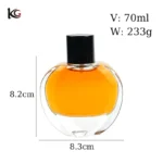 70ml Portable Round Glass Perfume Bottle - Thick Bottom Compact Design Refillable Atomizer for Outdoor & Travel - Image 3