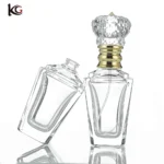 60ml Clear Glass Snap Cap Spray Bottle – Creative Empty Container for Perfume & Cosmetic Refilling