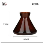 220ml Nordic Style Glass Diffuser Bottle - Flared Cone Shape, Reed Sticks & Ins Aesthetic Home Decor - Image 4