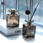 Online Wholesale Empty 150ml Bottle Reed Diffuser Square Tea Color