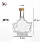 Maple Leaf Shaped Decorative Glass Reed Diffuser Bottles - 100ml Empty Aromatherapy Fragrance Containers with Leak-proof Stoppers - Wholesale & Custom Logo Support - Image 5