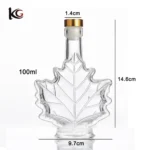 Maple Leaf Shaped Decorative Glass Reed Diffuser Bottles - 100ml Empty Aromatherapy Fragrance Containers with Leak-proof Stoppers - Wholesale & Custom Logo Support - Image 3
