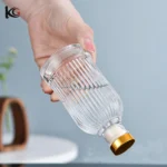 Creative Roman Ribbed Aroma Diffuser Bottle - Glass Vase with Reed Sticks & Dried Flowers for Home Bedroom Fragrance - Image 6