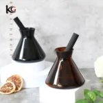 220ml Nordic Style Glass Diffuser Bottle - Flared Cone Shape, Reed Sticks & Ins Aesthetic Home Decor - Image 2