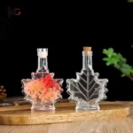 Maple Leaf Shaped Decorative Glass Reed Diffuser Bottles - 100ml Empty Aromatherapy Fragrance Containers with Leak-proof Stoppers - Wholesale & Custom Logo Support - Image 2