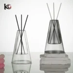 Minimalist Ins-Style Triangle Diffuser Bottle – Tall Double-Layer Borosilicate Glass for Essential Oils - Image 2