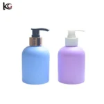 PET Shampoo Bottle Customized Logo Color Frosted Cylinder Shampoo Conditioner Lotion Pump Bottle 250ml
