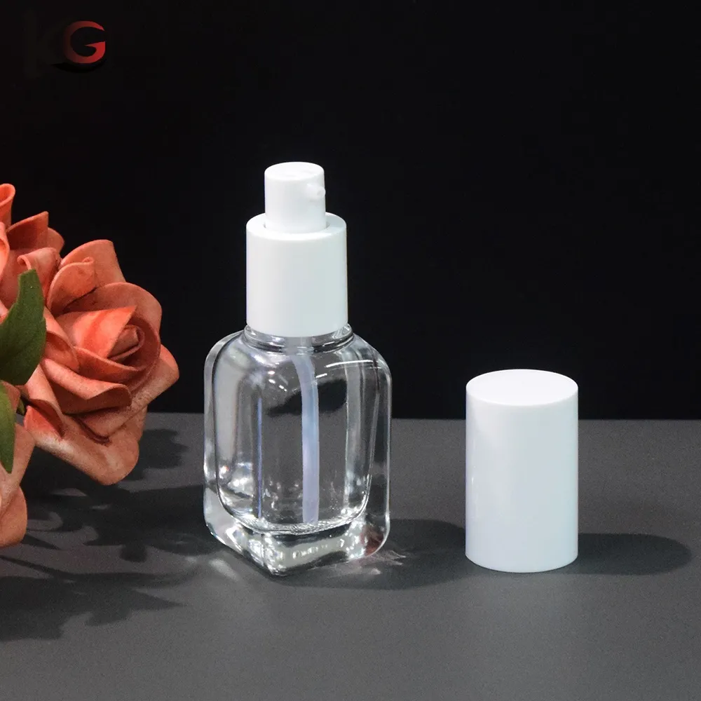 XZJ-0021 (14) Wholesale 30ml Clear Matte Foundation Bottle China Supplier - Image 1