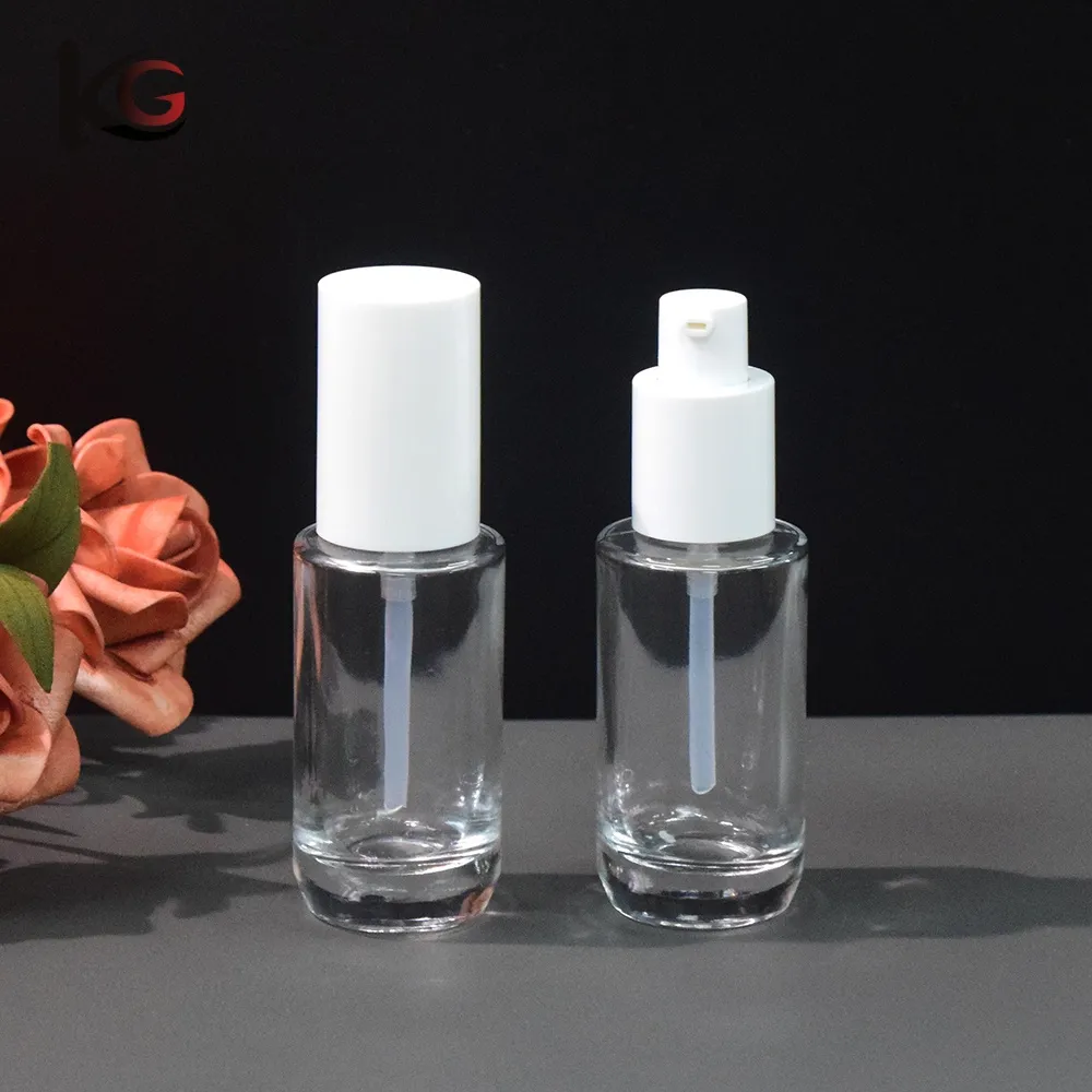 XZJ-371 (12) Wholesale 30ml Clear Matte Foundation Bottle China Supplier - Image 1