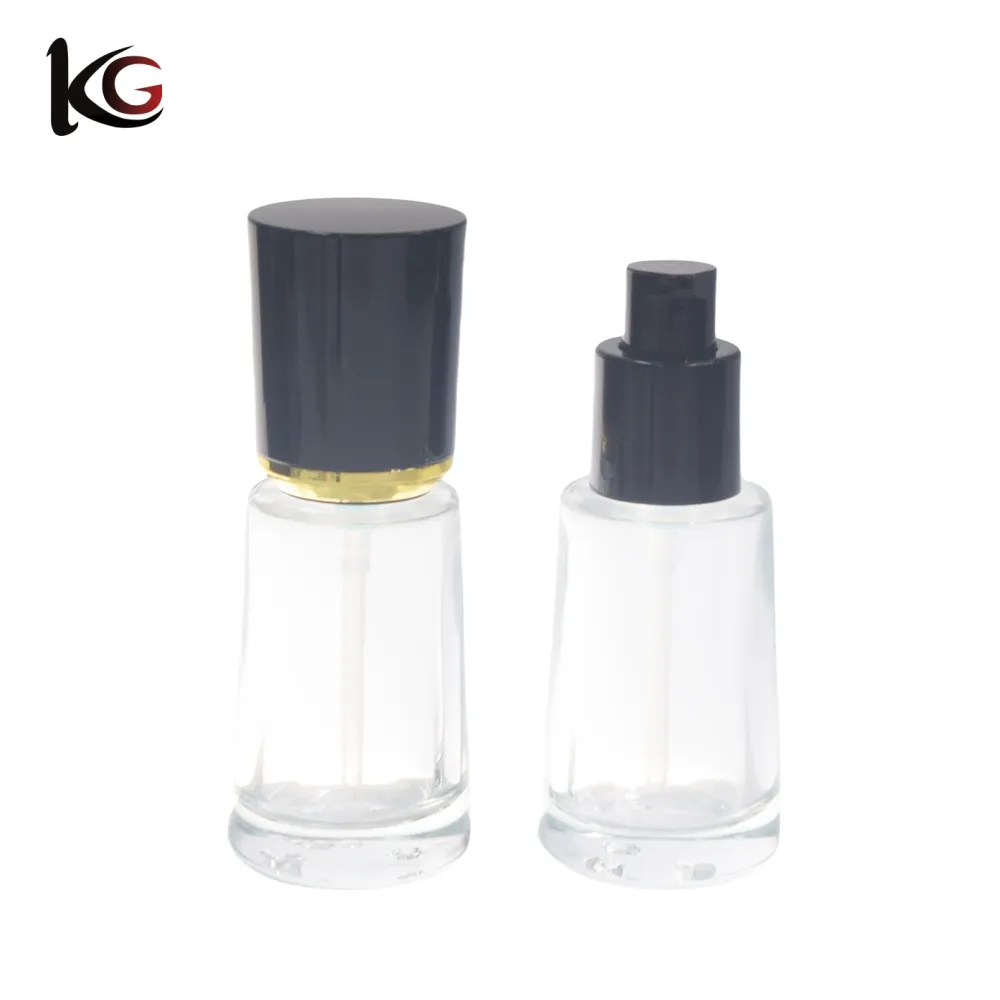 XZJ-F113- (4) Wholesale 30ml Clear Matte Foundation Bottle China Supplier - Image 1