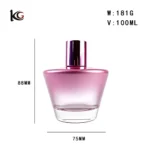 Factory Wholesale 100ml Tapered Glass Spray Bottles – Cosmetic Refillable Containers with Thick Aesthetic Base for Perfume & Skincare Packaging - Image 3