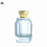 Heavy Thick Beautiful 100ml Clear Perfume Bottles with Zinc Alloy cap Kuulee Glass